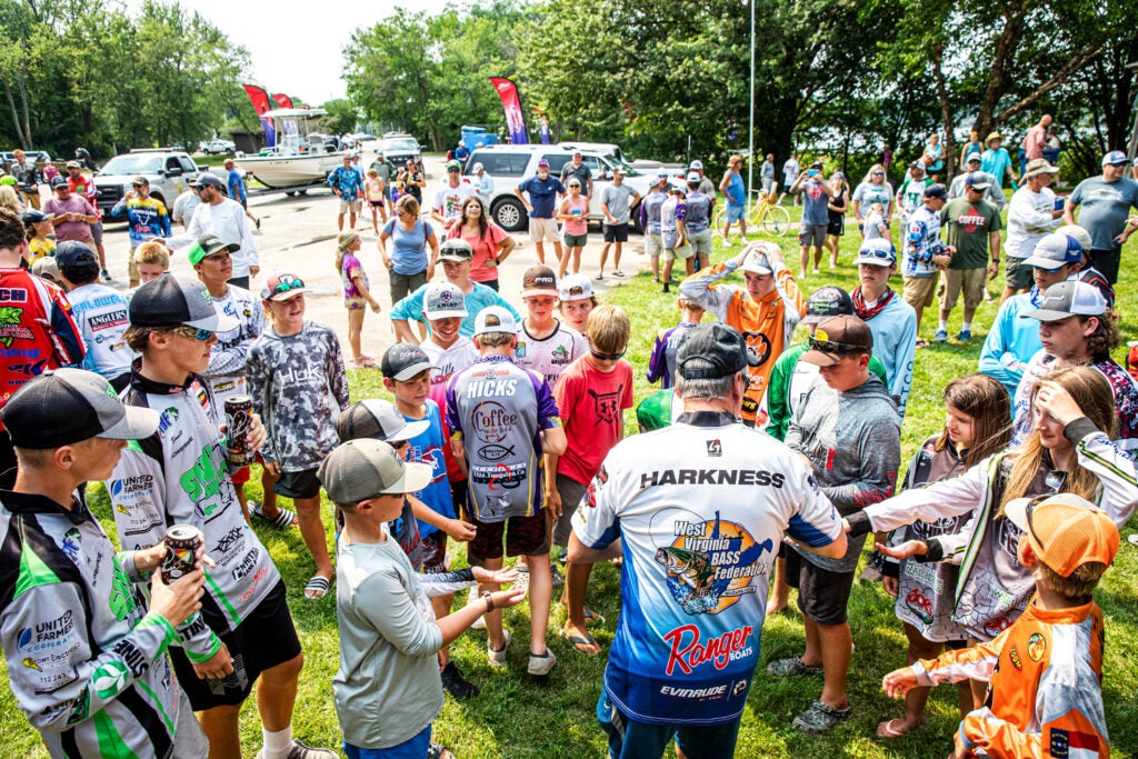 Fishing tournament crowd