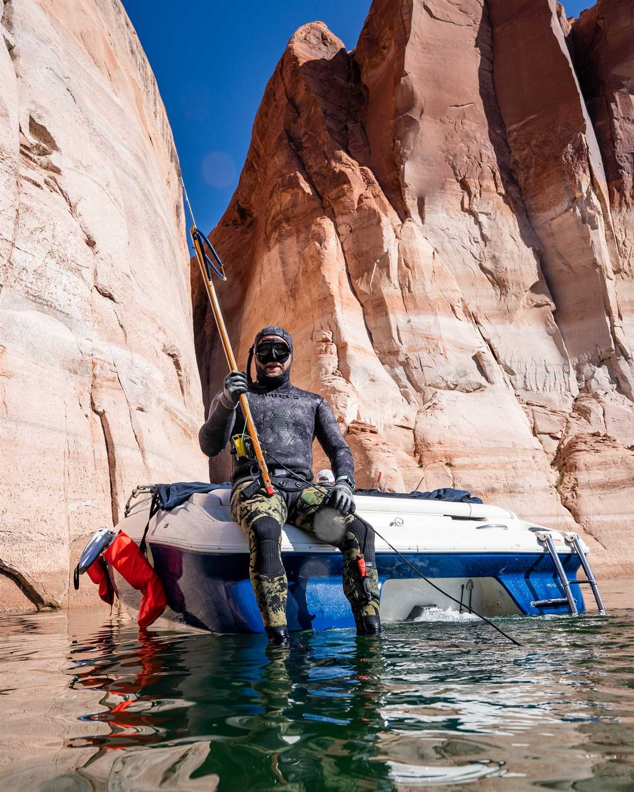 Spearfishing Lake Powell.