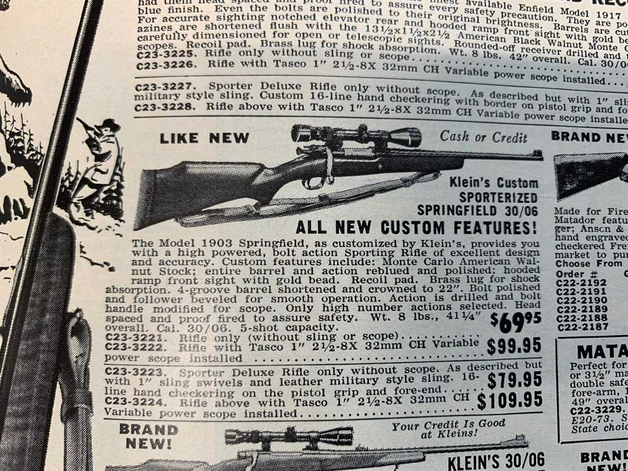 Vintage 1903 Springfield Sporter Ad