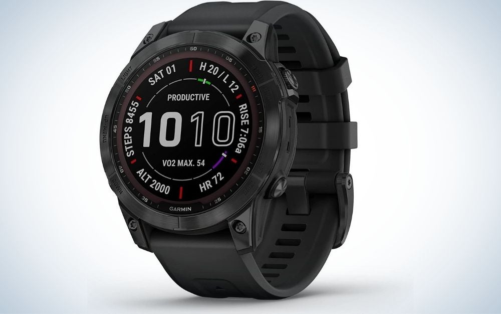 Garmin Fenix 7 Sapphire Solar is the best GPS watch gift for hikers.