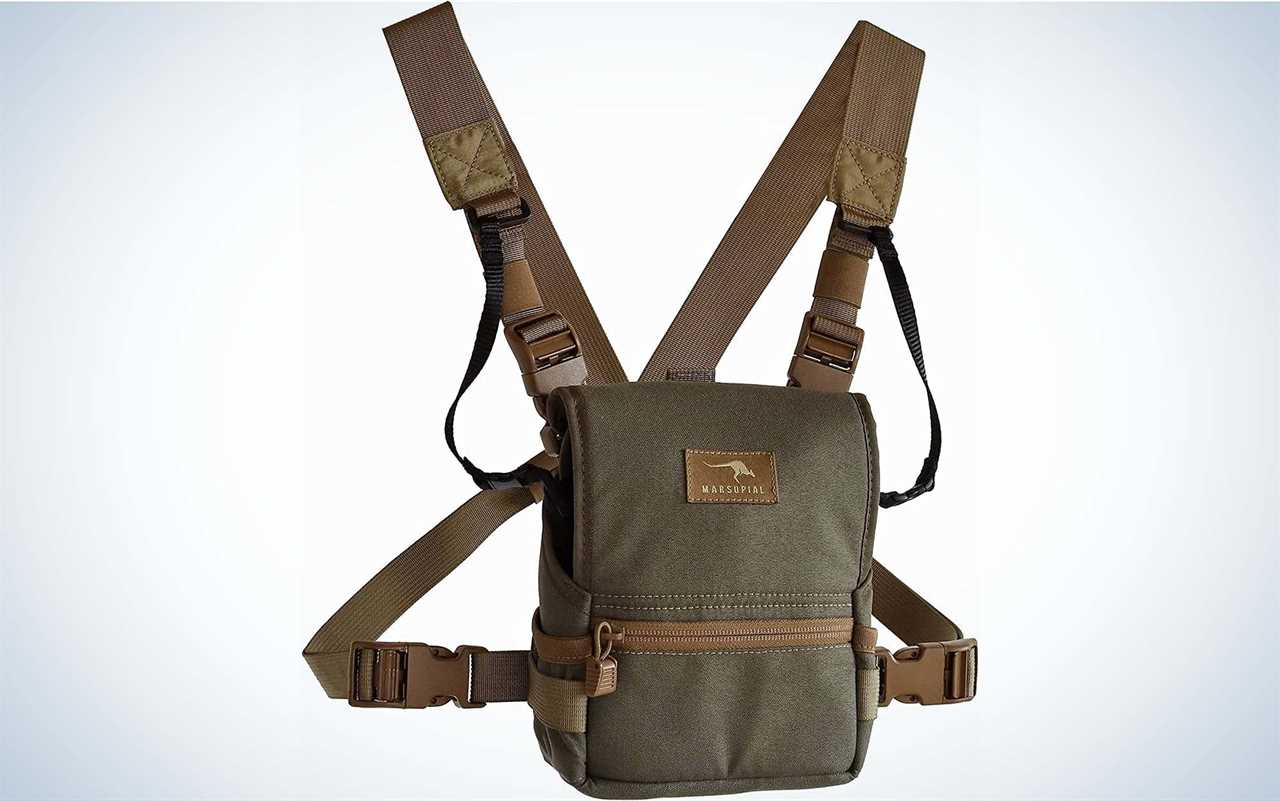 The Marsupial Gear Binocular Harness provides quick access to optics.