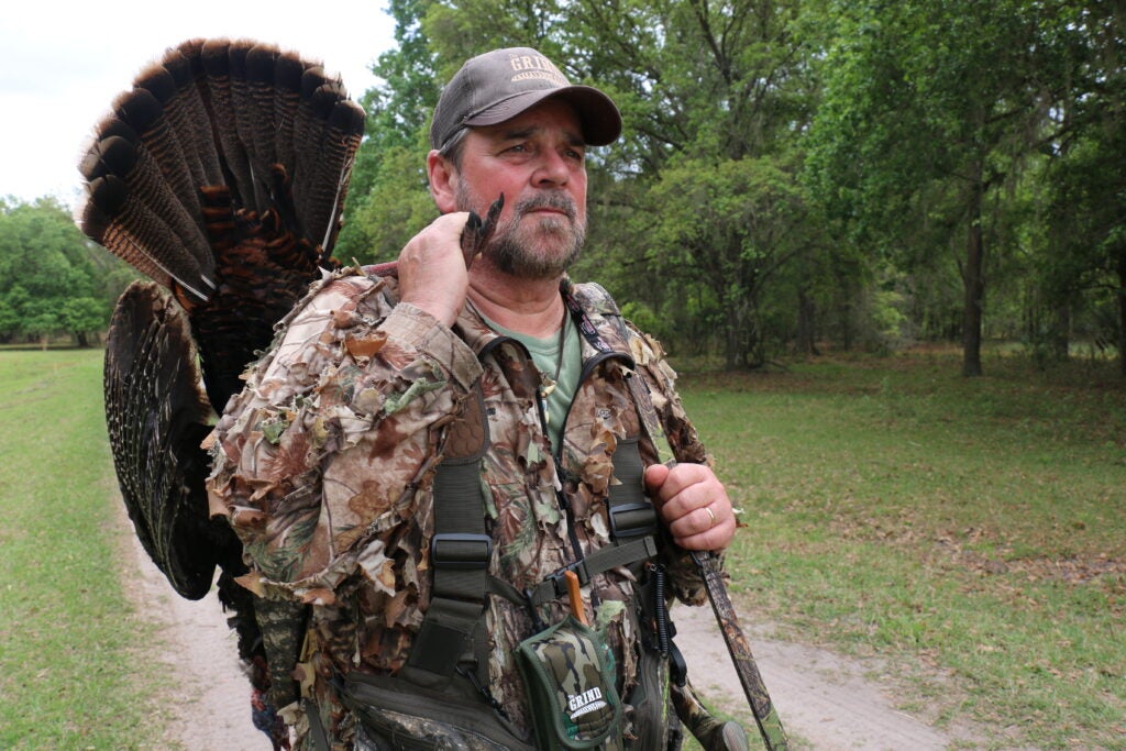 Hunter with a turkey