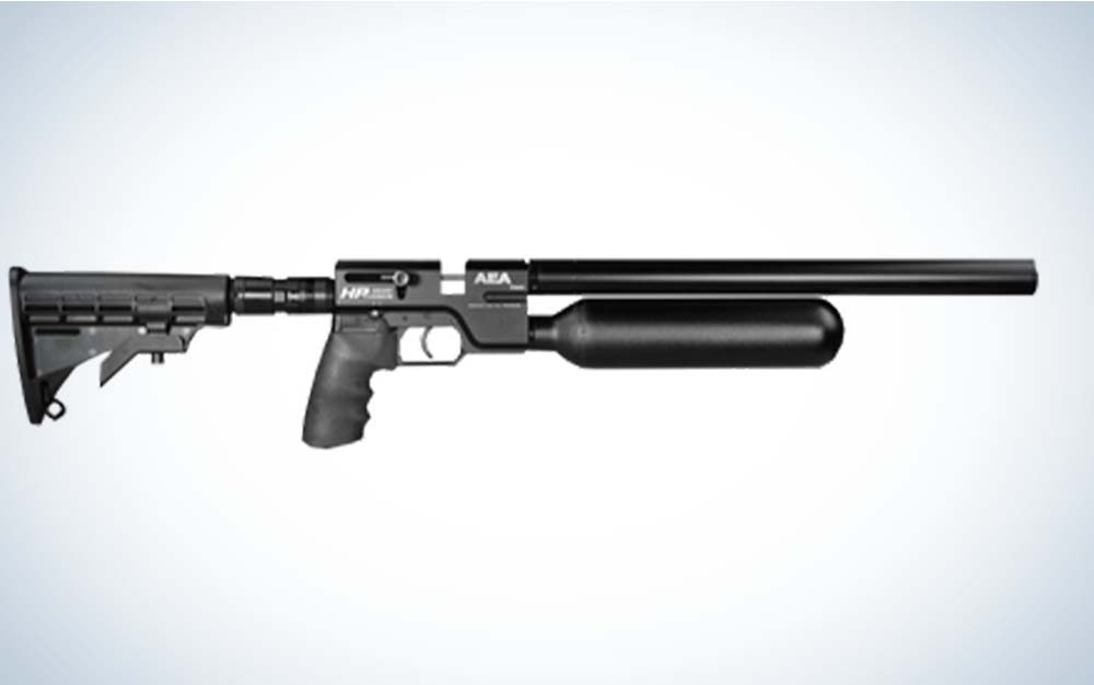 A black air rifle