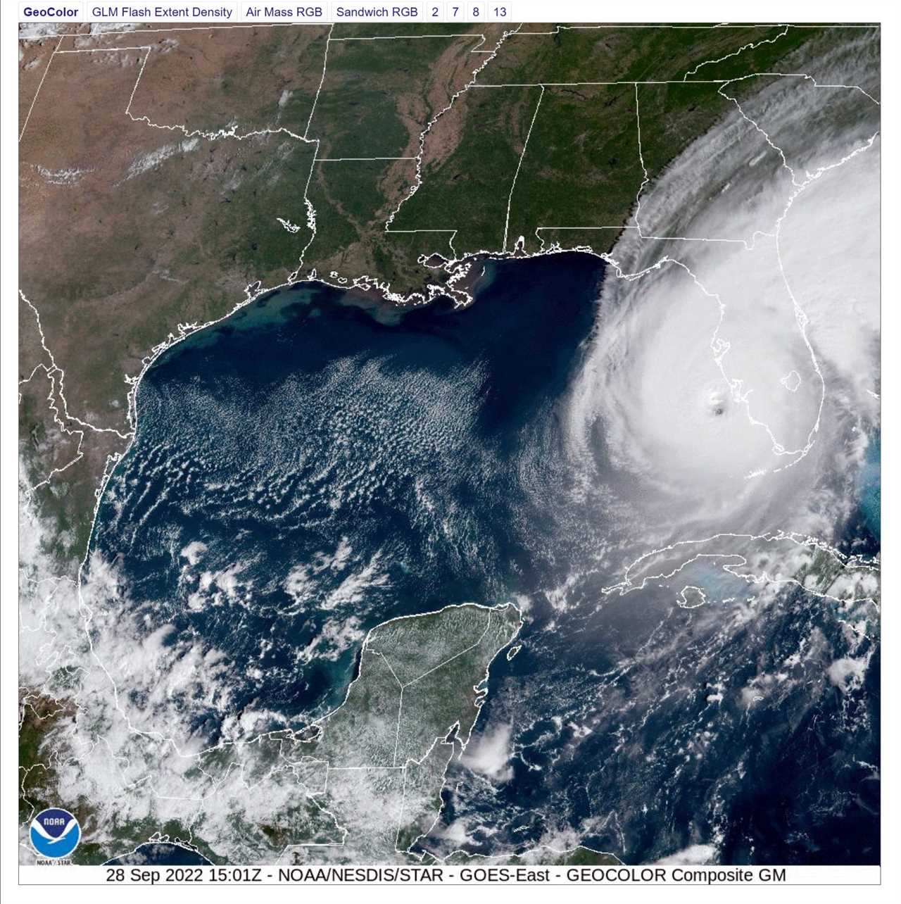 hurricane ian sat image