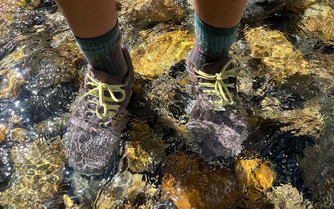 While my feet got chilly standing in this cold stream, they did stay dry.