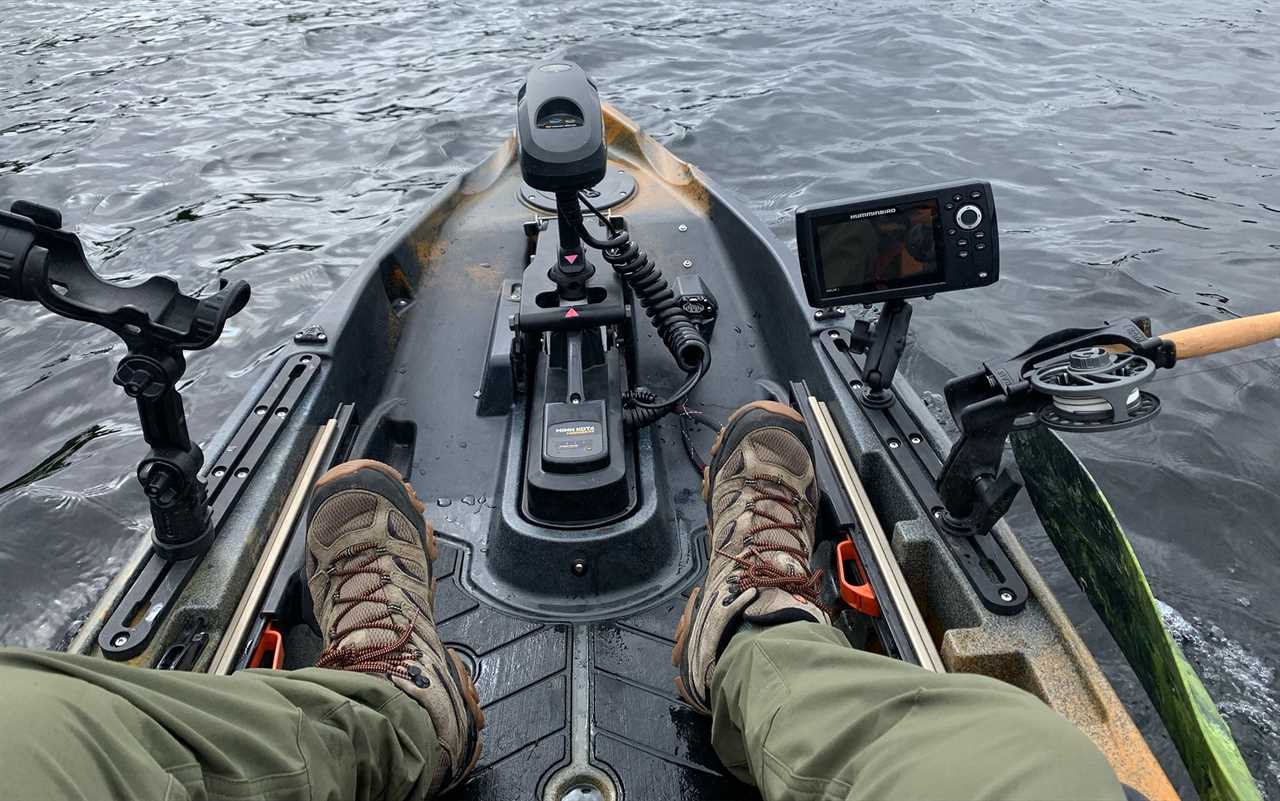 The front accessory rack held the trolling rod in place.