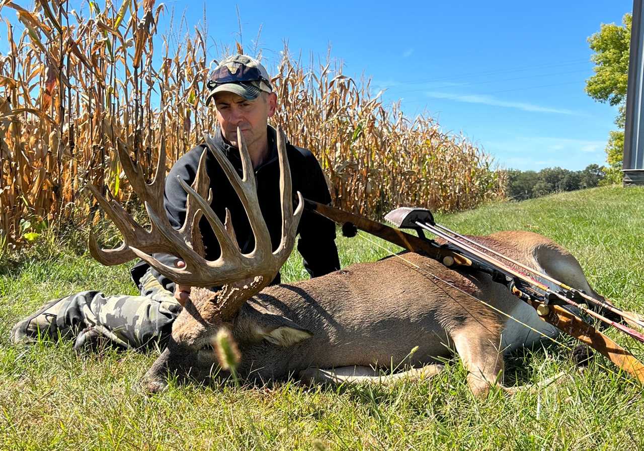 Anthony Peoples with his big whitetail buck