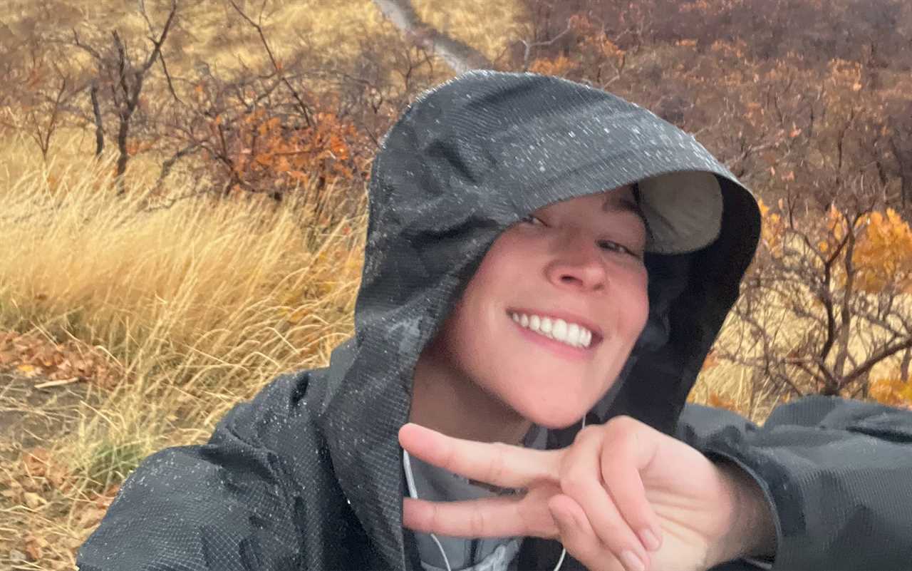 Assistant editor Ashley Thess tests the Arc’teryx Beta LT on a trail run near her home in Salt Lake City. 