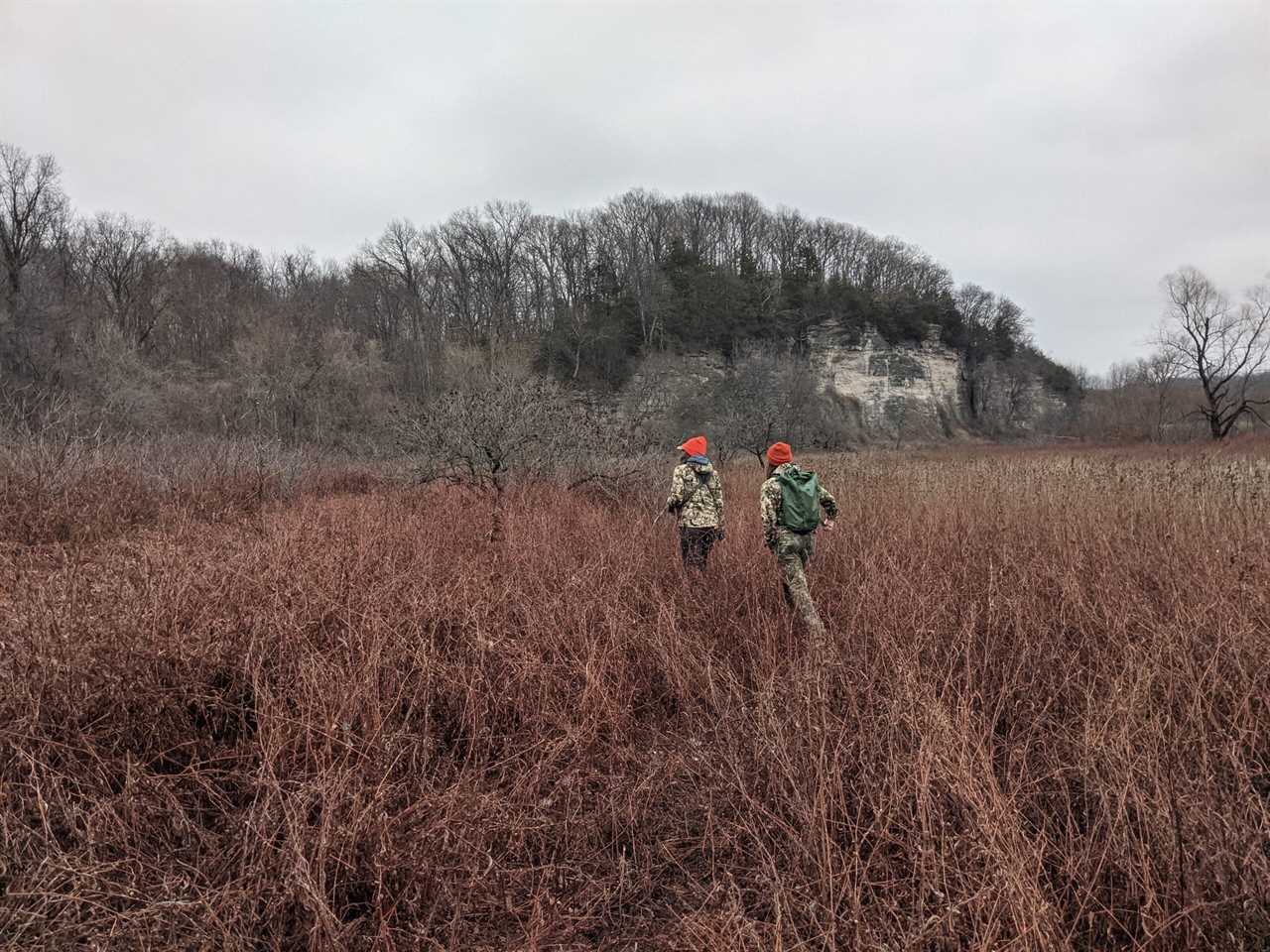 Author wears one of the best winter backpacks scouting.