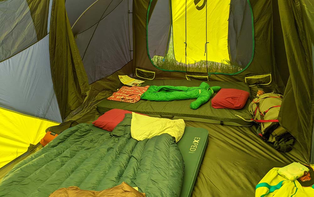 Inside of the Nemo Tent