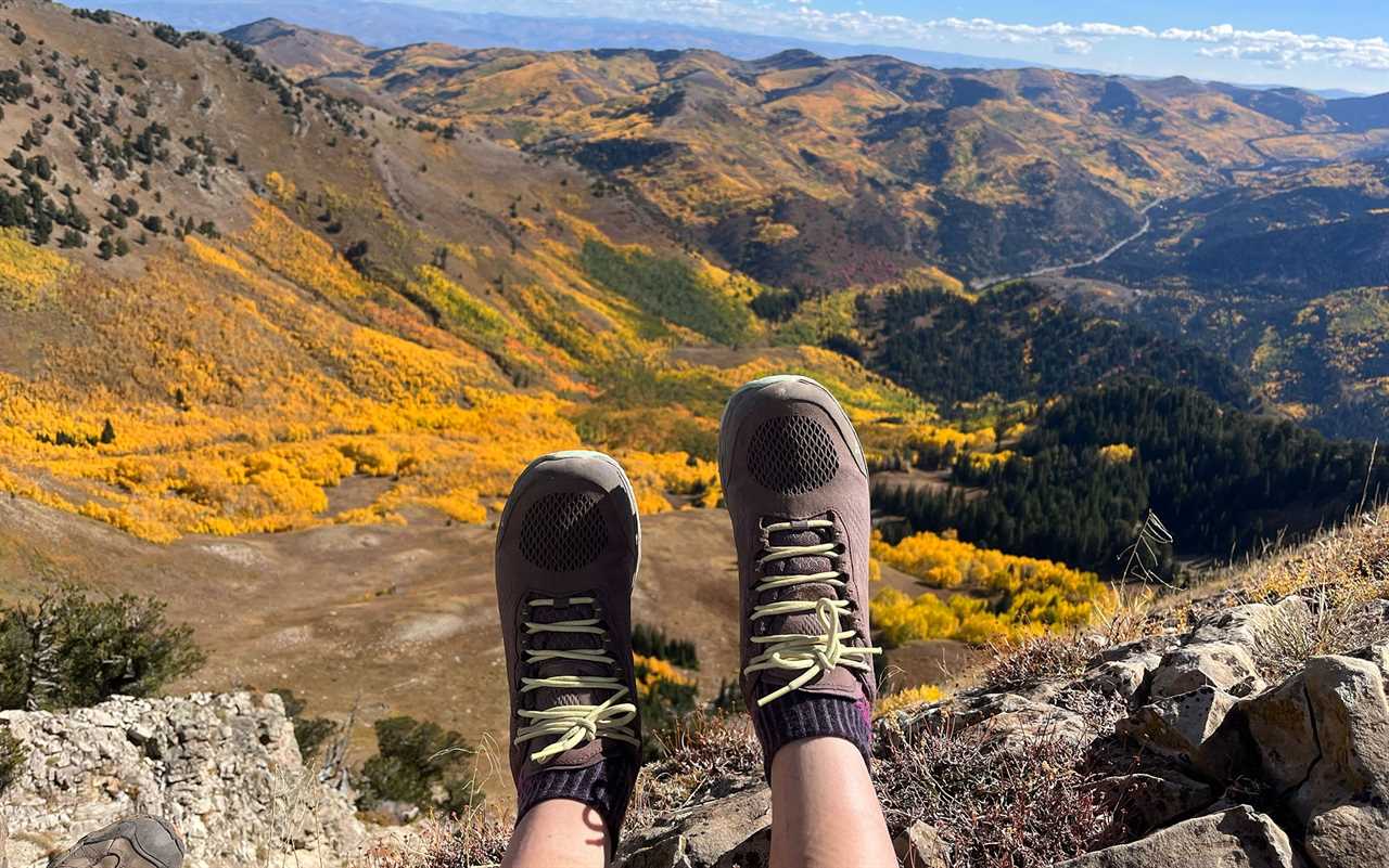 I folded my socks down to create a thicker barrier between my blistered heels and the back of the shoe.