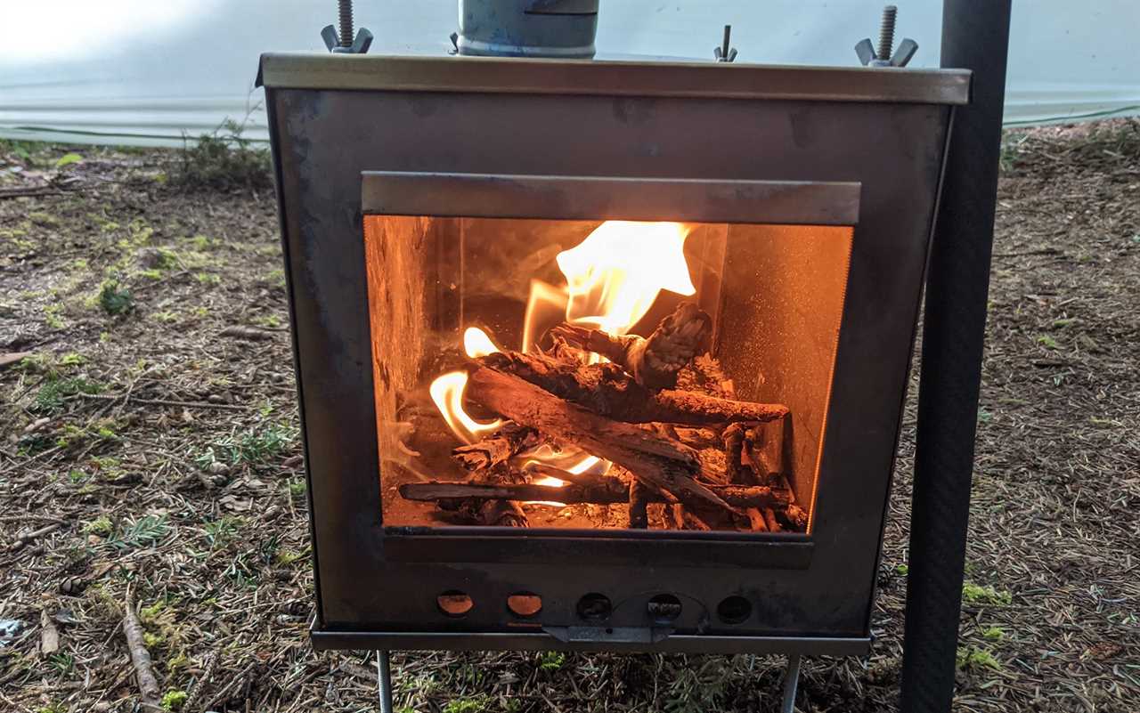 A wood-burning fire inside of an ultralight tent? Will wonders never cease?