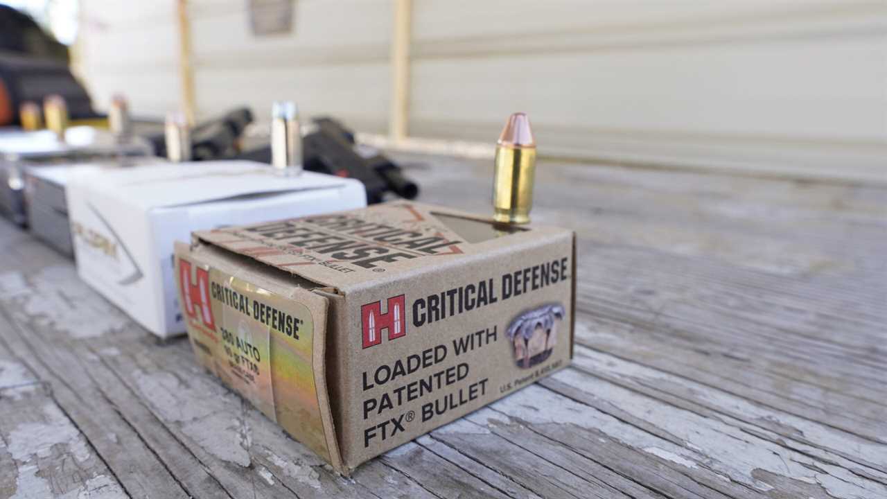 The Hornady Critical Defense .380 ammo.