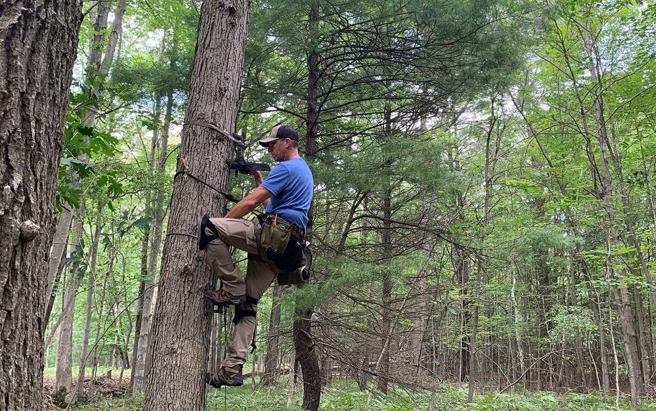 Author testing saddles in the forest.