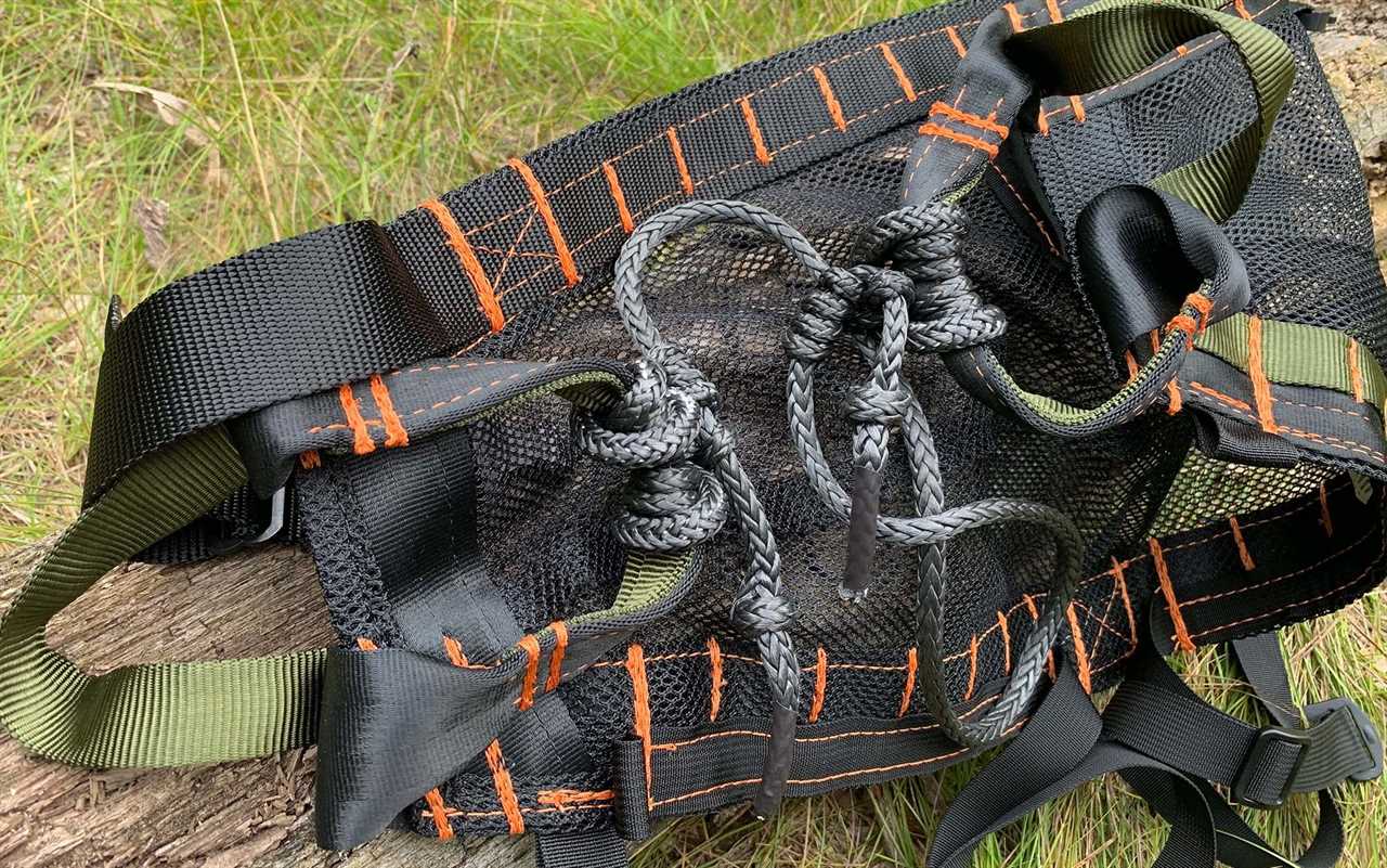 The bridge slides easily through the carabiner.