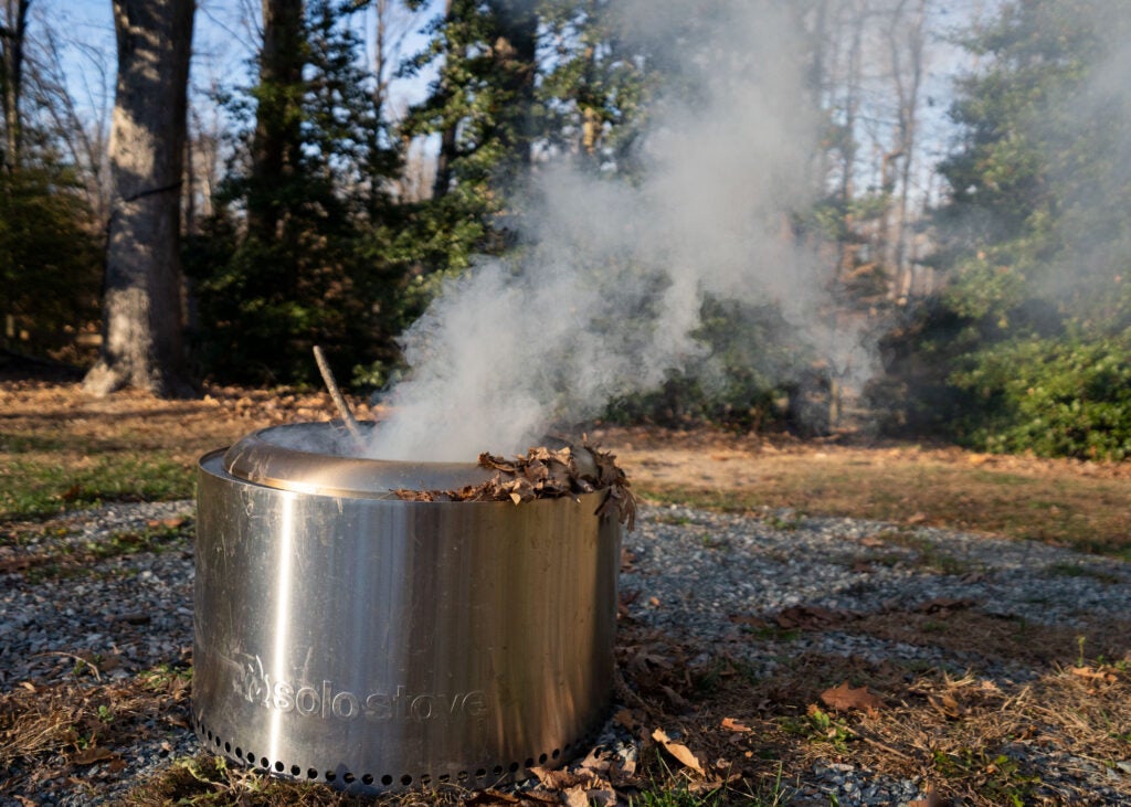 Smoke coming out of Solo stove