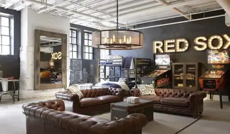 Red Sox baseball man cave