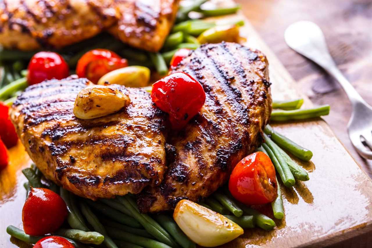 Chicken seasoned with lemon pepper