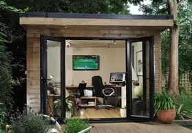 Small outbuilding man cave office