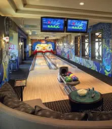 bowling alley man cave idea