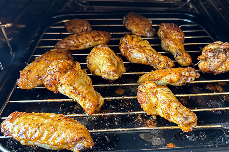 crispy wings in the ninja woodfire oven