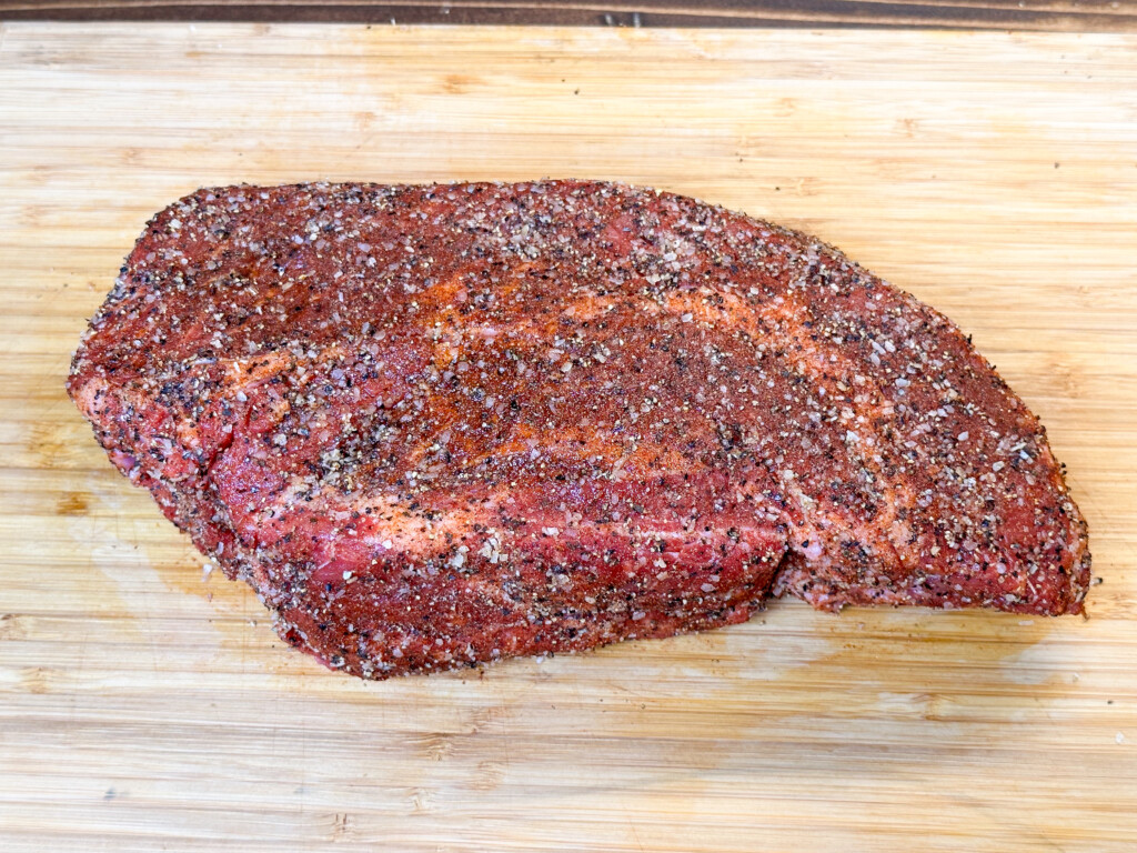 seasoned, rested raw chuck roast