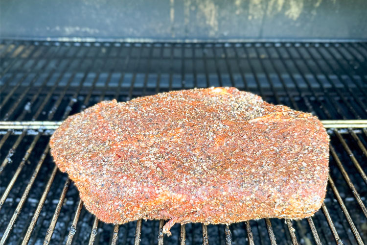 chuck roast just put in the smoker