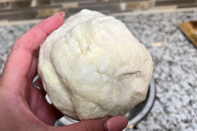 peach cobbler dough ball