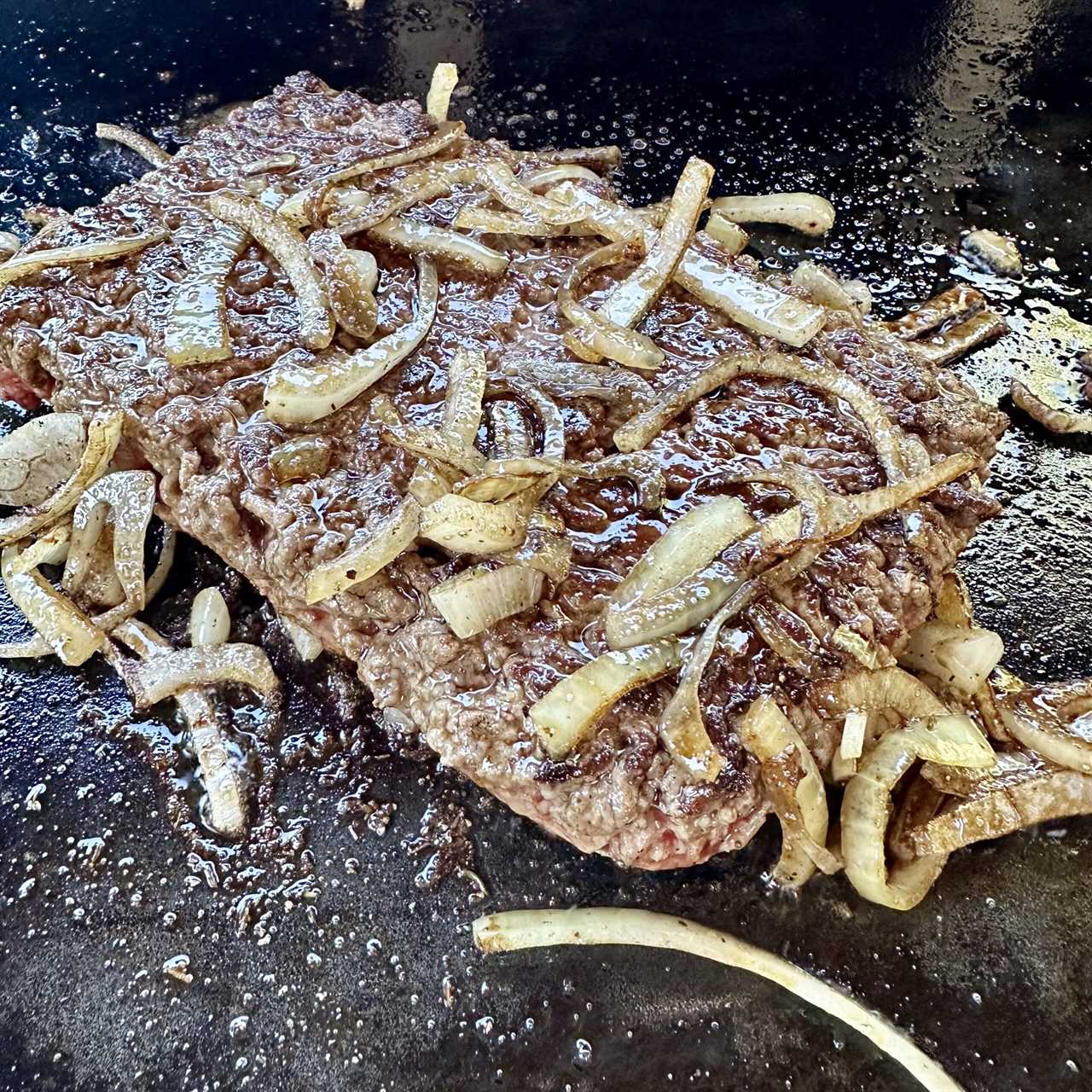 Ground beef and onions