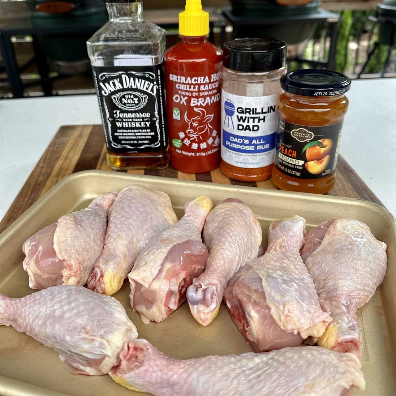 Peach and Whiskey Chicken Lollipops ingredients