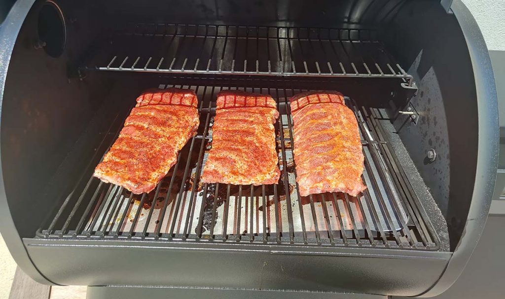 traeger pro 575 with 3 racks of ribs