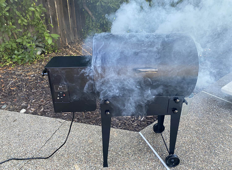smoke coming from traeger tailgater