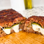 smoked meatloaf stuffed with poblano and cheese