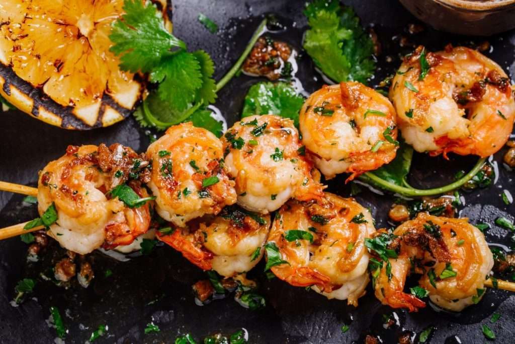 Grilled Achiote Shrimp Skewers