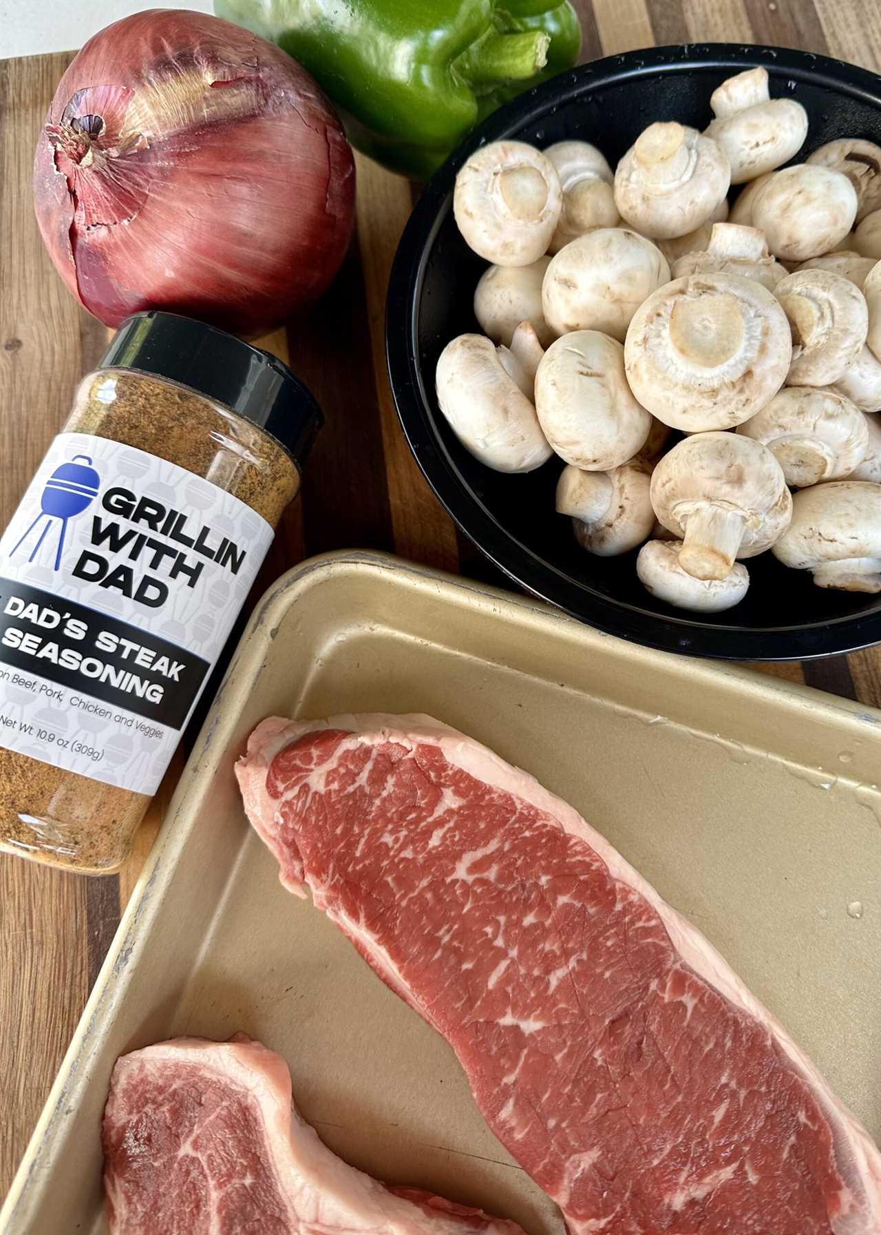 Garlic Butter Steak Skewer ingredients