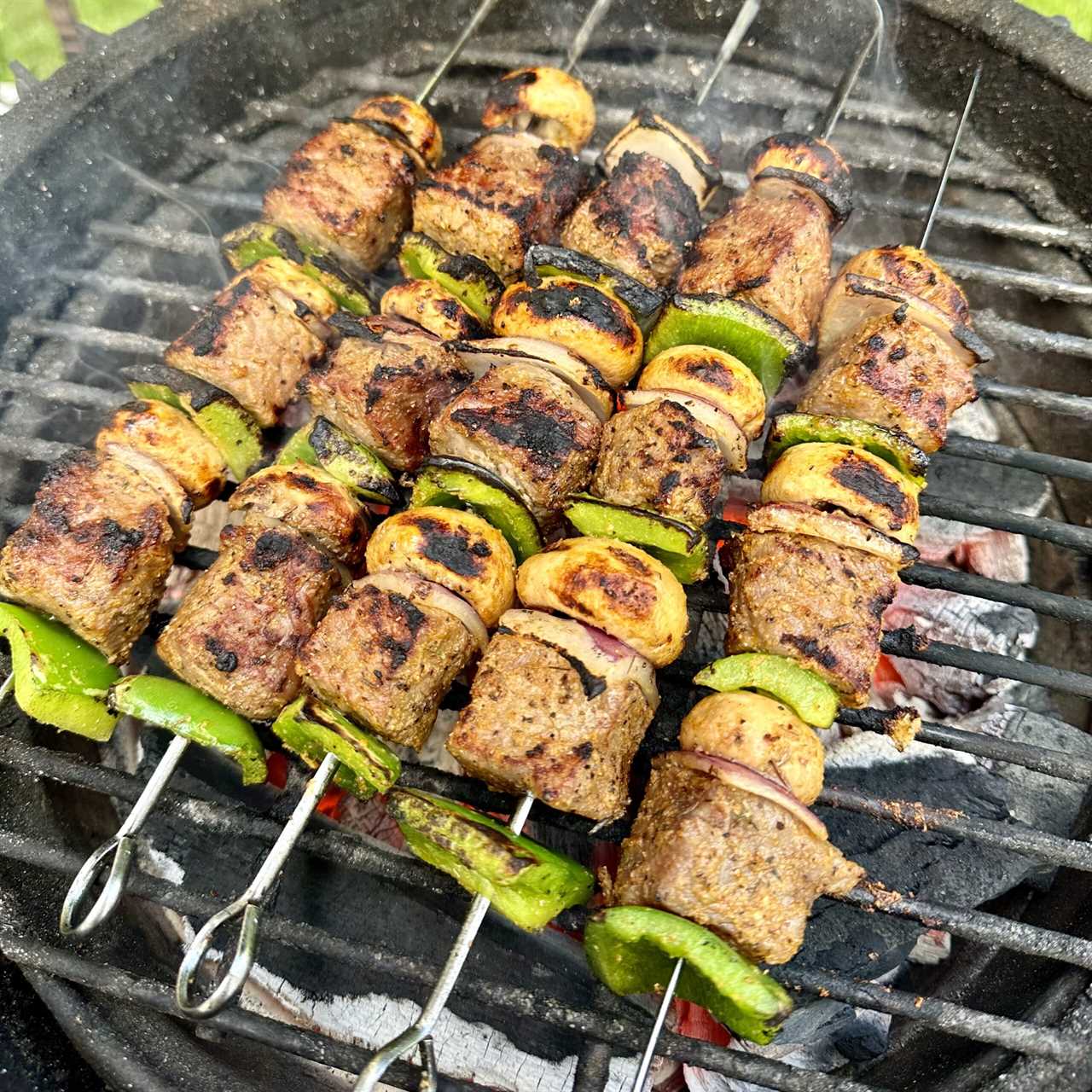 Grilled steak skewers