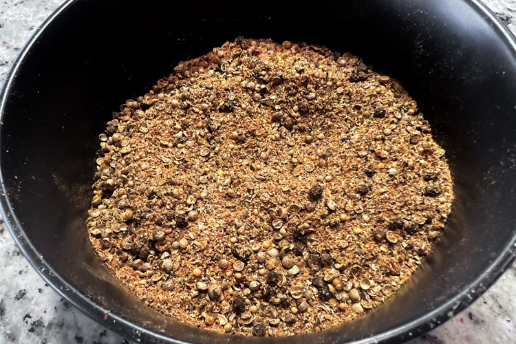 ingredients for pastrami rub ground