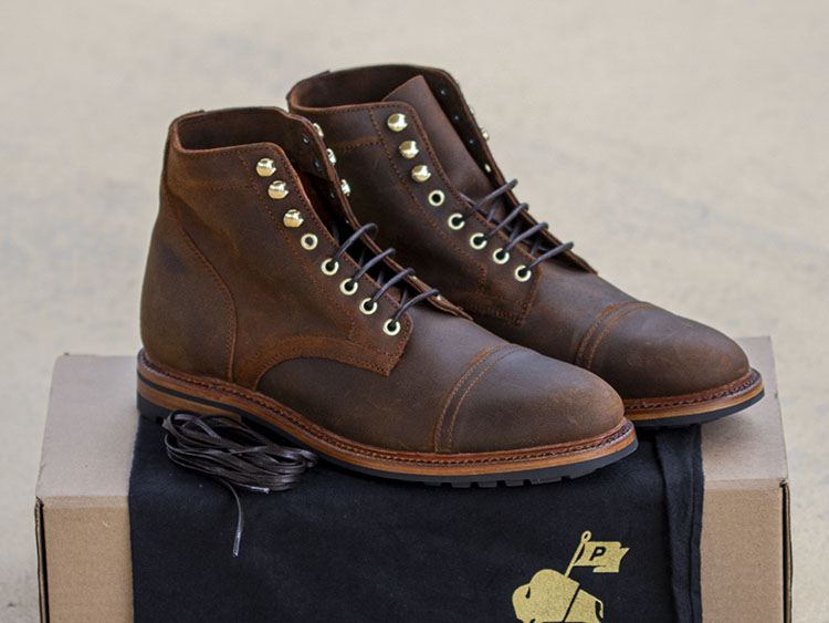 Parkhurst Richmond Boots in Rust Waxy Commander Leather