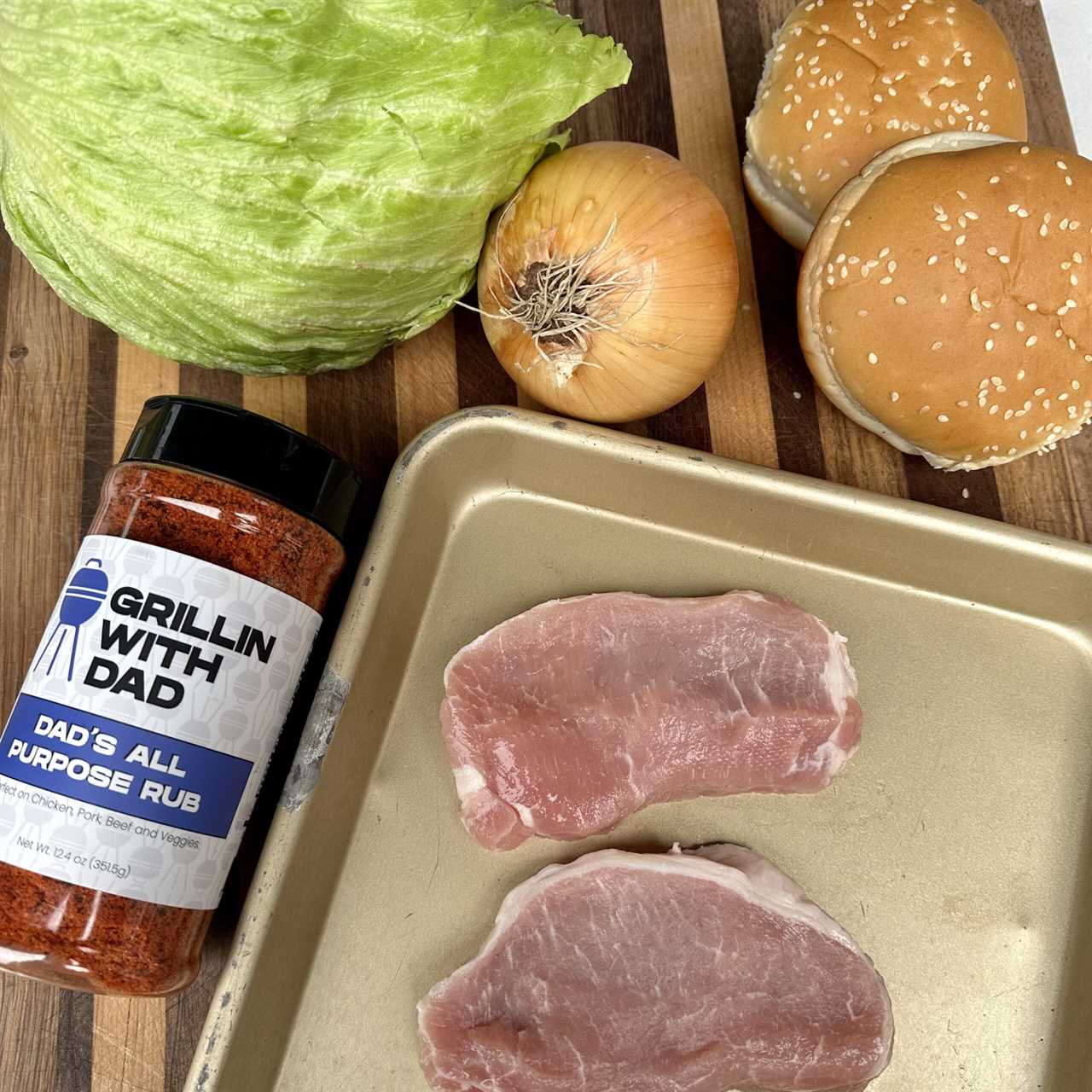 Grilled Pork Chop Sandwich ingredients