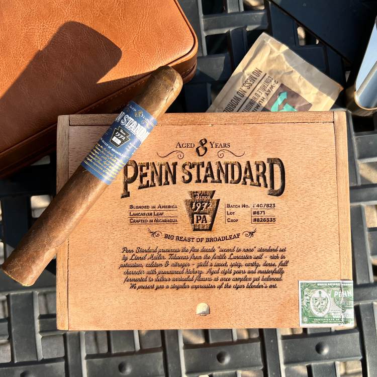 Penn Standard Cigar On Wooden Box