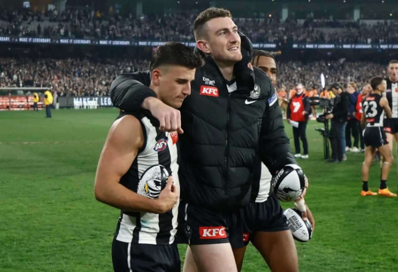Daniel McStay and Nick Daicos.