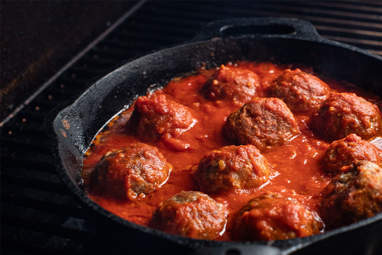 smoked meatballs in marinara sauce