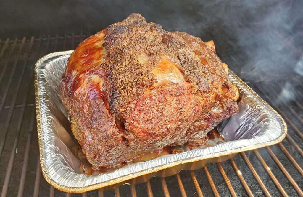 broiling prime rib on a pellet grill