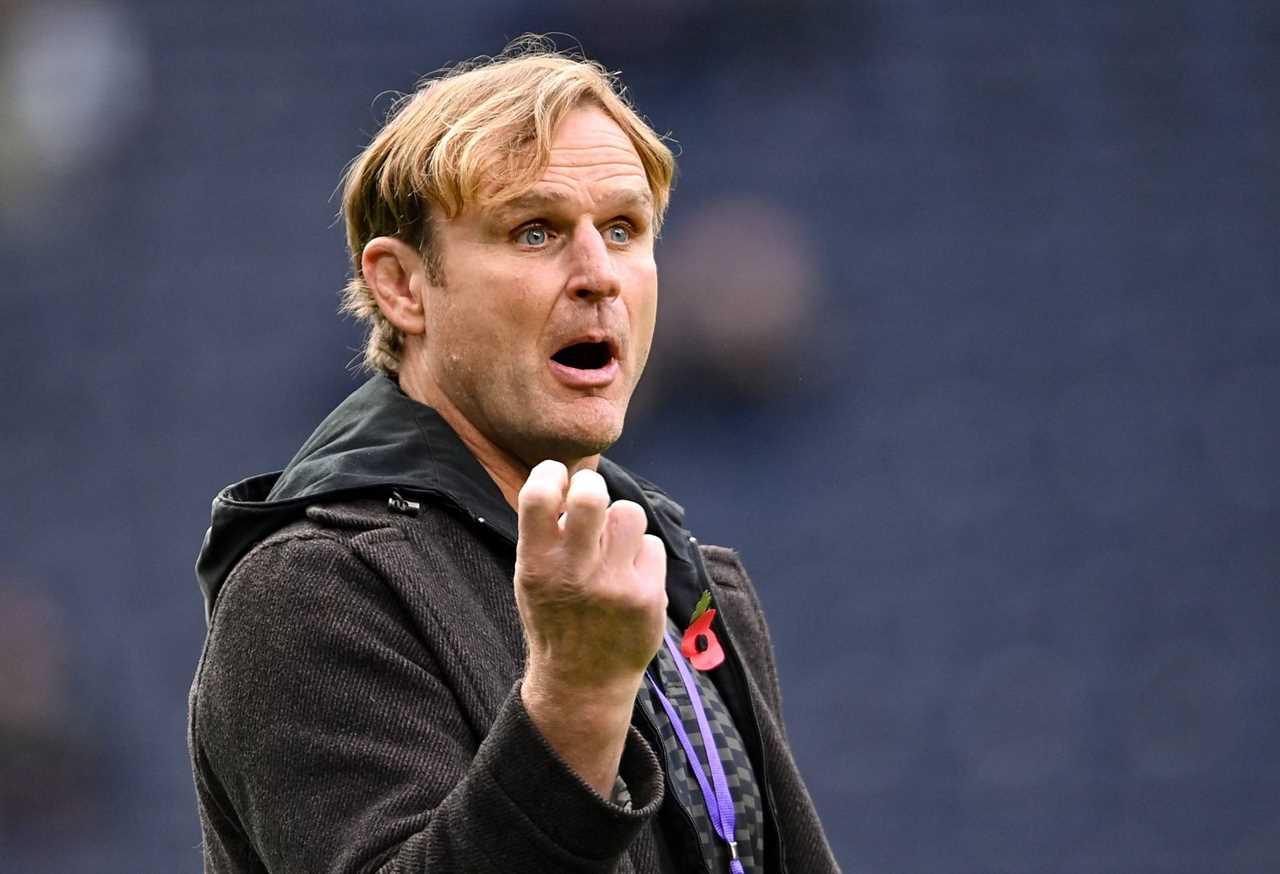 Barbarians joint head coach Scott Robertson before the Killik Cup match between Barbarians and All Blacks XV at Tottenham Hotspur Stadium in London, England. (Photo By Ramsey Cardy/Sportsfile via Getty Images)