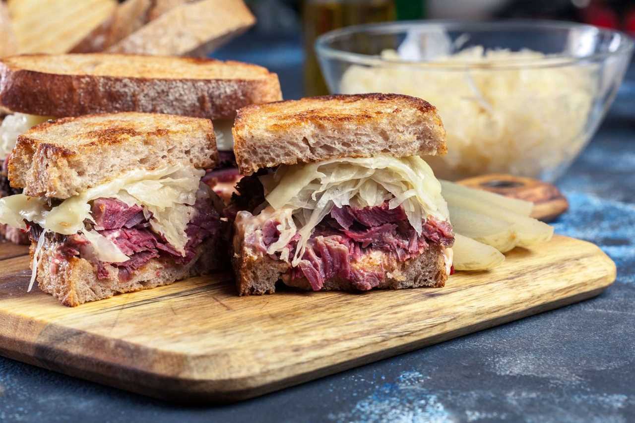 Sliced Texas Reuben