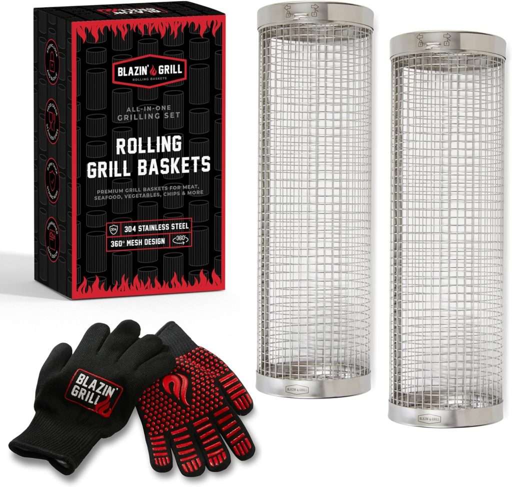 Blazin Grill Rolling Grill Basket