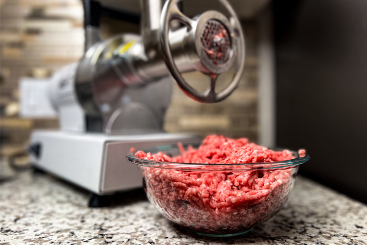 a bowl of ground meat