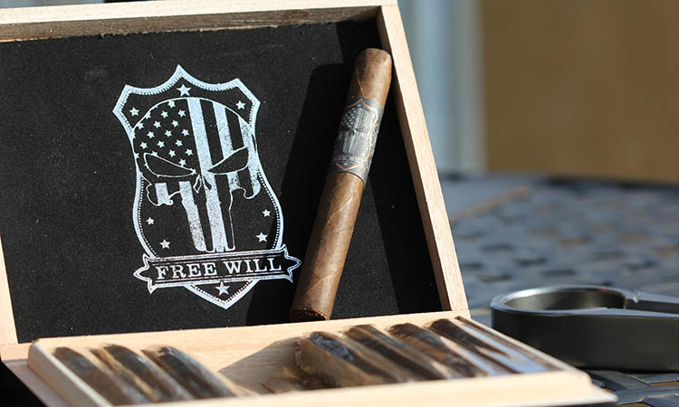 Inside Lid Box Of Free Will with Cigar