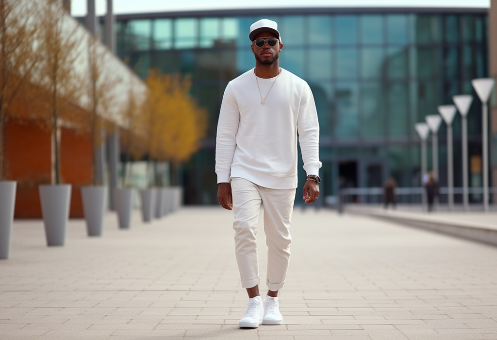 streetwear sneakers with classic outfit