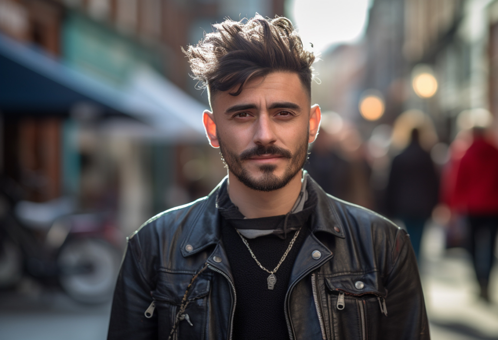 man with trimmed hair on sides